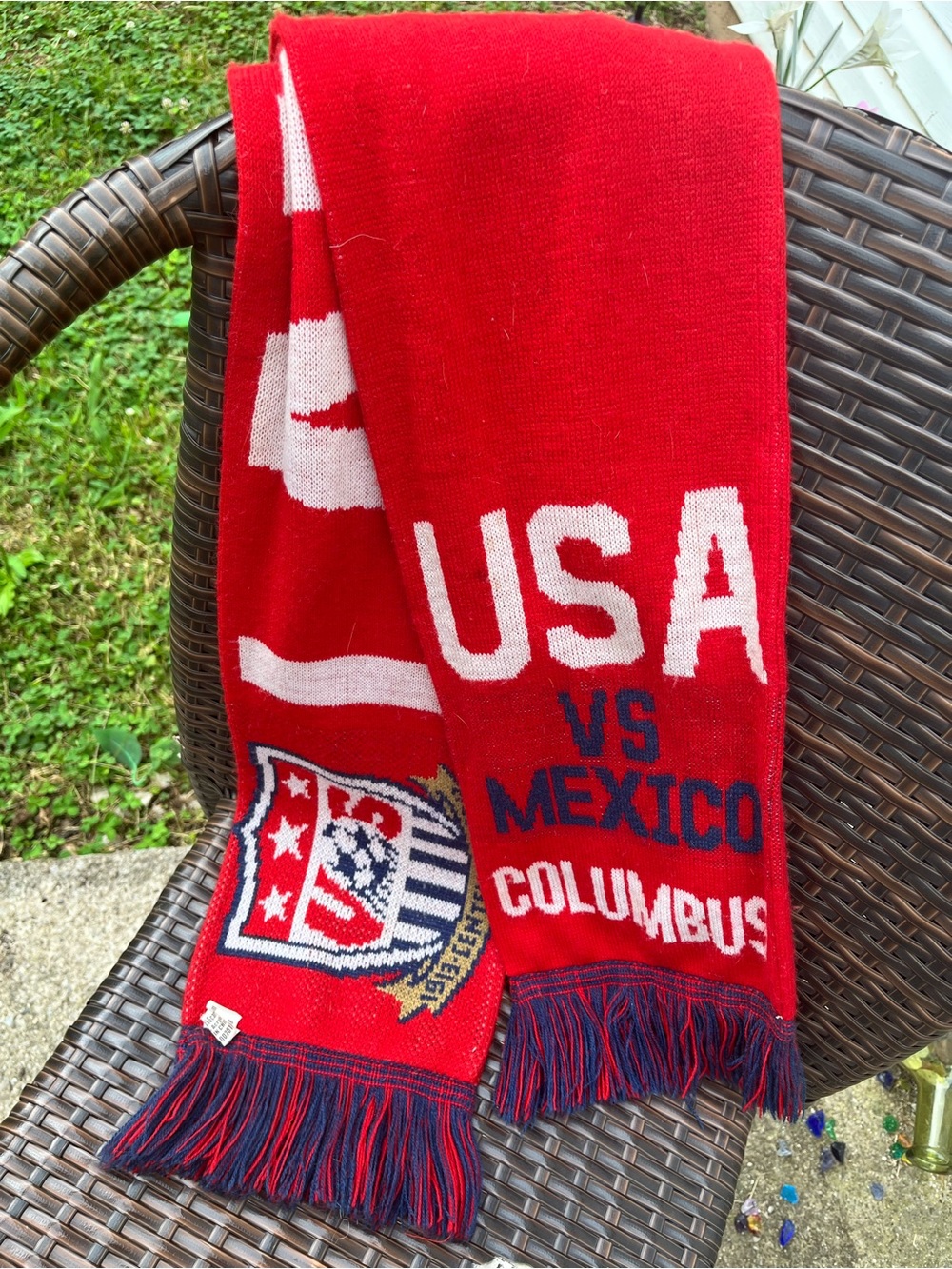 US Soccer “Land of the Free” Scarf, USA vs Mexico 2013 Columbus